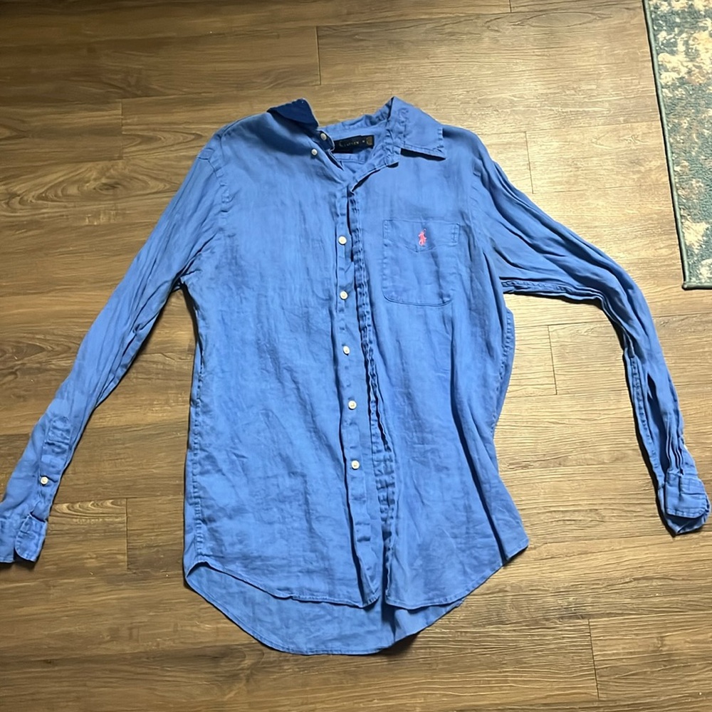 Ralph Lauren blue button down. Size M